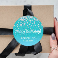 Dammblått grönt glitter namn diamanter