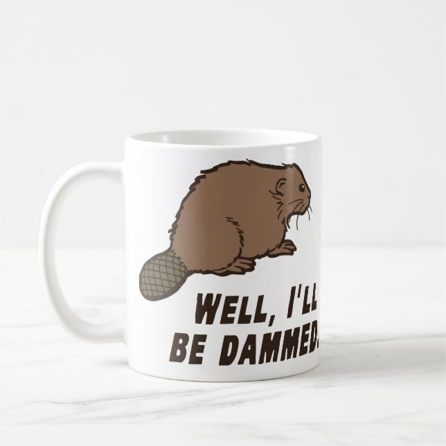 Dämmd av bäver kaffemugg (Vänster)