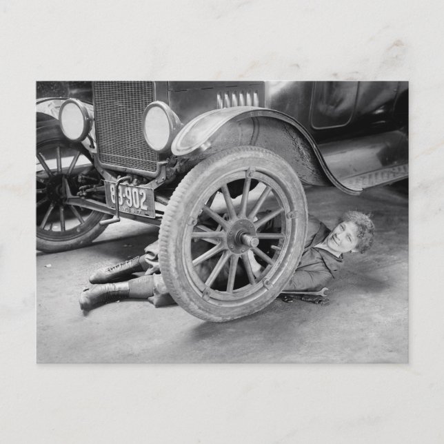 Dammechaniker, 1920 vykort (Framsida)