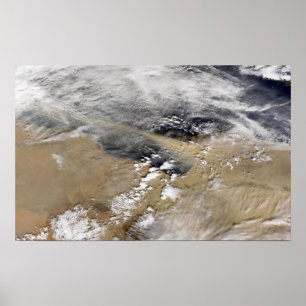 Dammen blåser utanför Libyens kusten Poster