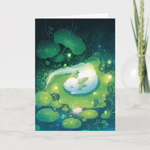 Dammens blomningar Axolotl Trädgård Kort