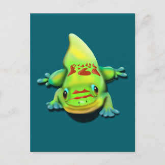 Dammgecko guld vykort