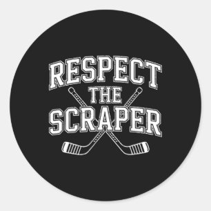 Dammhockeyspelare respektera skrapningen shinny runt klistermärke