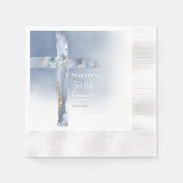 dammig blå agate kor Första kommissionen Pappersservett