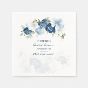 Dammig blå blommande eukalyptus-succulent papper pappersservett