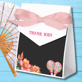 Dammig Blå Blommig Fiesta Mexikansk Bröllopsdusch Presentaskar