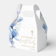 Dammig blå blommig första nattvarden