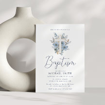 dammig blå blommigt kor baptism