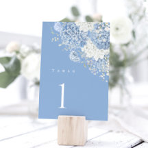 Dammig blå hortensia akvarellblomma