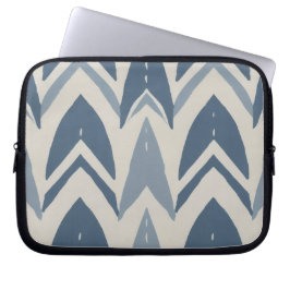 Dammig blå kustbatik Parang-chevron geometrisk Laptop Fodral