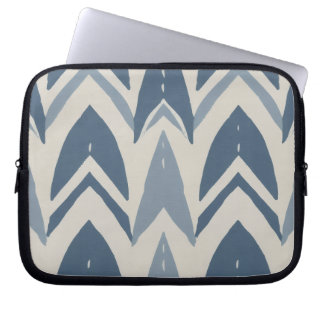 Dammig blå kustbatik Parang-chevron geometrisk Laptop Fodral
