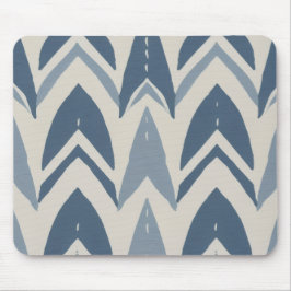 Dammig blå kustbatik Parang-chevron geometrisk Musmatta