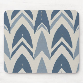 Dammig blå kustbatik Parang-chevron geometrisk Musmatta