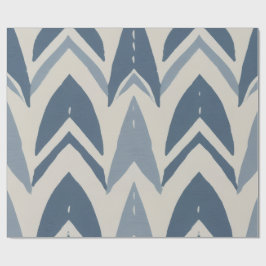 Dammig blå kustbatik Parang-chevron geometrisk Presentpapper