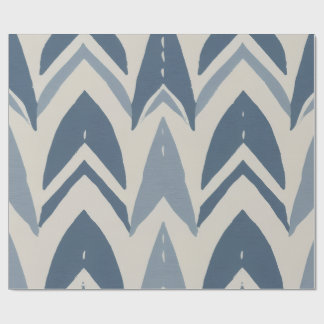 Dammig blå kustbatik Parang-chevron geometrisk Presentpapper