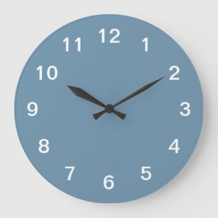Dammig blå minimalistisk akrylväggklocka stor klocka