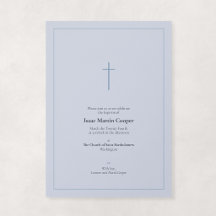 Dammig blå religiös minimal korsdop