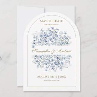 Dammig Blå Vildblomma Spara Datum Mall