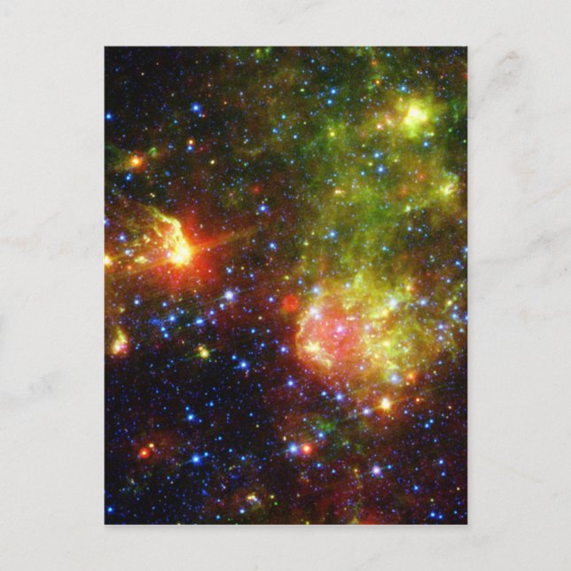 Dammig död av massiv stjärna NASA Vykort (Framsida)