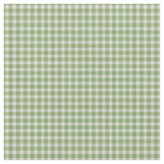 Dammig grön gingham rutig pläd tyg (Närbild)