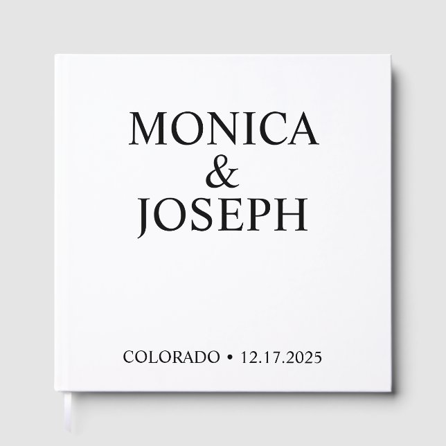 Dammig himmelsblå gästboksgåva, Personlig lyx Gästböcker (Framsida)