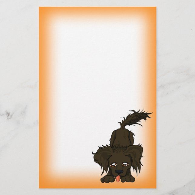 Dammig hund brevpapper (Framsida)