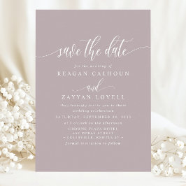 Dammig lavendel elegant kalligrafi Save The Date Spara Datumet