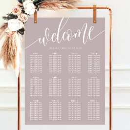 Dammig Lavendel Minimalistisk Bröllopsställningska Poster