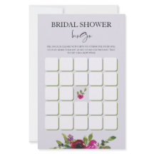 Dammig Lavendel Vattenfärg Blommig Bröllopbingo