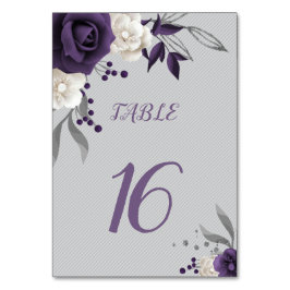 dammig lila vita blommor botaniska bordsnummer