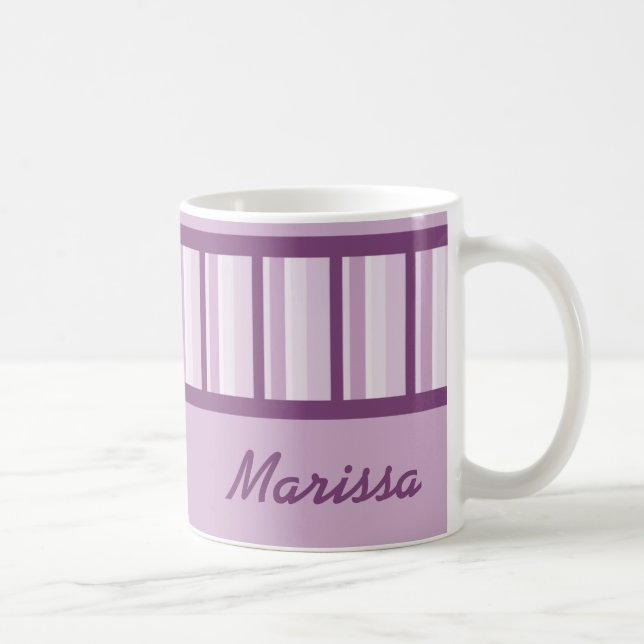 Dammig Mauve Deco personlig mugg (Höger)