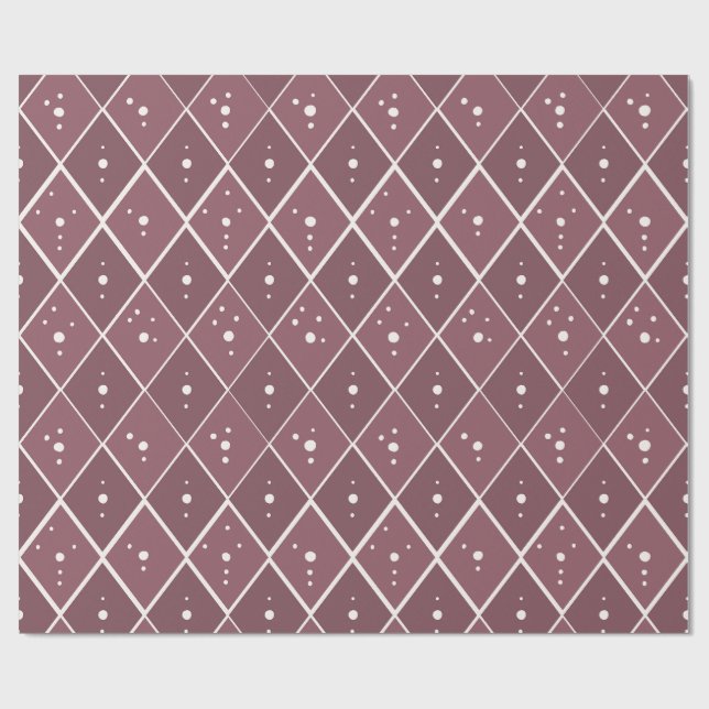 Dammig Mauve Diamant Modern Skandinavisk Presentpapper (Platt)