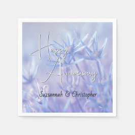 Dammig periwinkle blommig bakgrund årsdag pappersservett