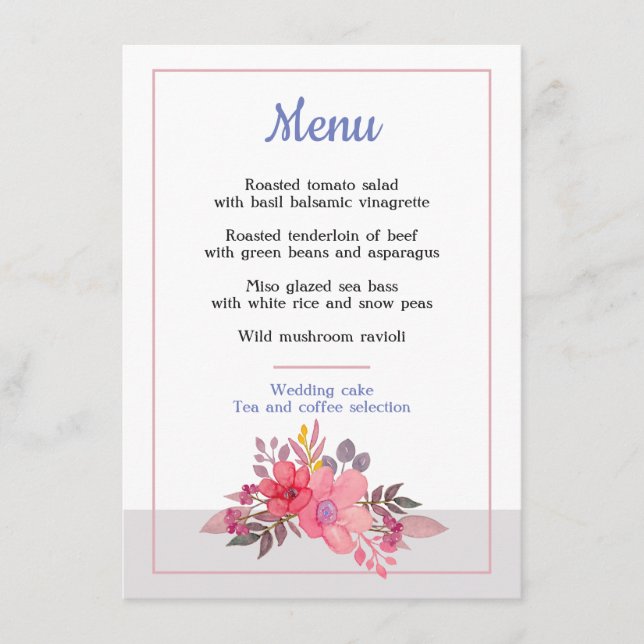 Dammig Pinksmeny för tänka Meny (Framsida)