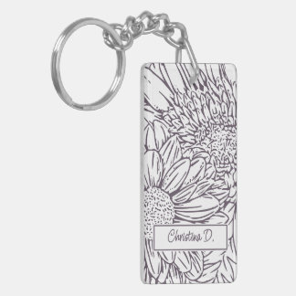 Dammig Plommon på Vita Krysantemum med Foto