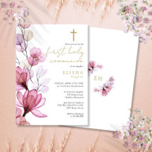 Dammig ros genomskinlig blomster förstakommunion