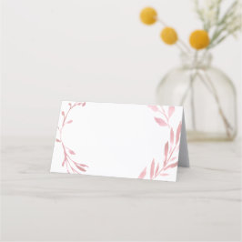 dammig rosa vattenfärg folieutandning placeringskort