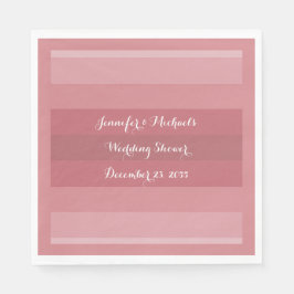 Dammig rosafärgad bröllopsfest, papper för årsfest pappersservett