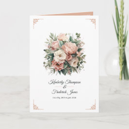 Dammig rosafärgad, mintgrön och rosafärgade blommo program