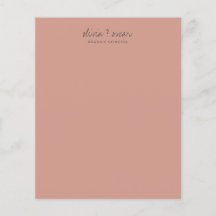 Dammig rosaskrift Minimalistisk företagsbrevpapper