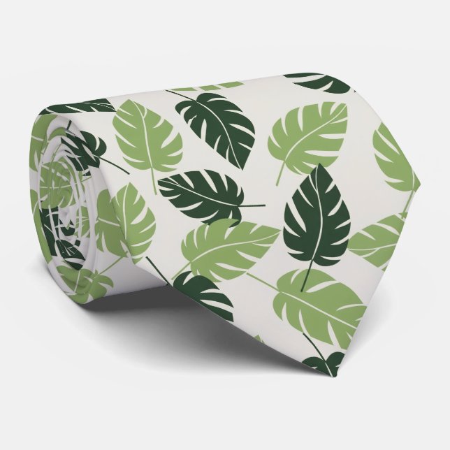 Dammig Salvias Tropiskt Blad Herrhalsduk för Bröll Slips (Rullad)