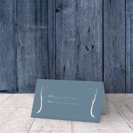 Dammiga Blå Bröllopsplatskort Placeringskort