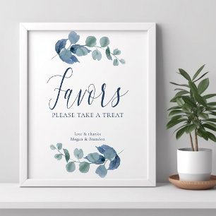 Dammiga eukalyptus enkla akvarellblad för fördelni poster
