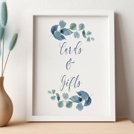 Dammiga Eukalyptus Vattenfärg Grönska Kort & Gåvor Poster