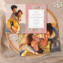 Dammiga ros botaniska grönska foton bröllop