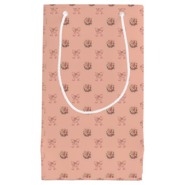 Dammiga rosafärgade vintage rosor Toile-svansar (Framsidan)