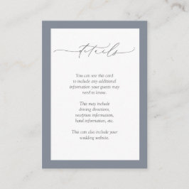 Dammigt Blå Burgunderröd Blommig Bröllopsdetalj Tilläggskort