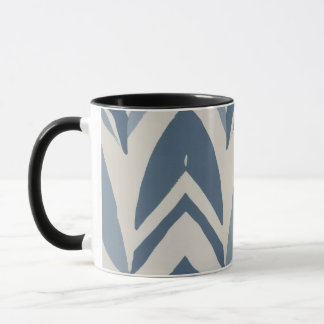 Dammigt blå kustbatik Parang-chevron geometrisk Mugg