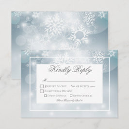 Dammigt blå snöflinga himmel modern bröllop OSA kort