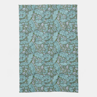 Dammigt blå William Morris blommig Acanthus & Ros Kökshandduk